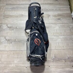 TaylorMade Golf Stand Bag Black Red Lightweight Carry Cart Pro Stand Rain Cover